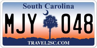 SC license plate MJY048