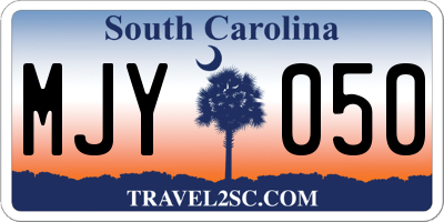 SC license plate MJY050