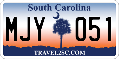 SC license plate MJY051
