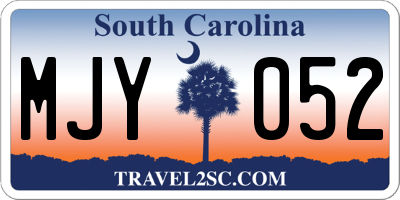 SC license plate MJY052
