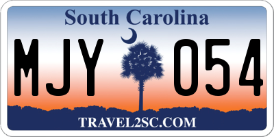 SC license plate MJY054