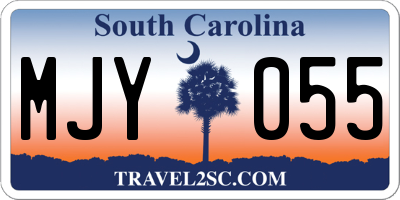 SC license plate MJY055