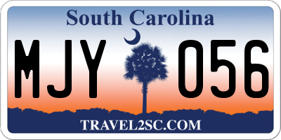 SC license plate MJY056