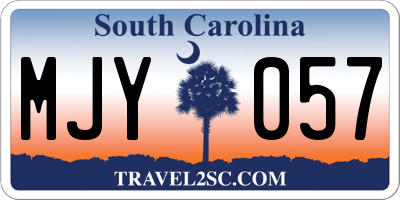 SC license plate MJY057