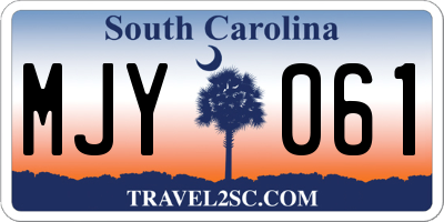 SC license plate MJY061
