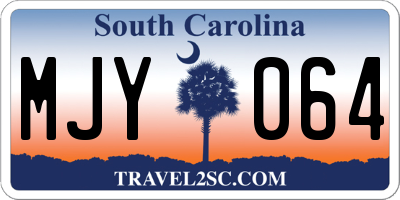 SC license plate MJY064