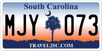 SC license plate MJY073