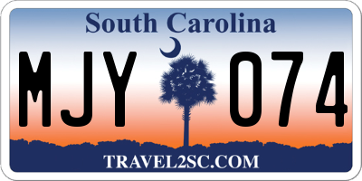 SC license plate MJY074