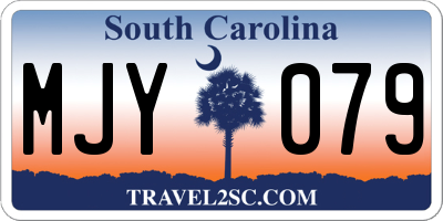 SC license plate MJY079