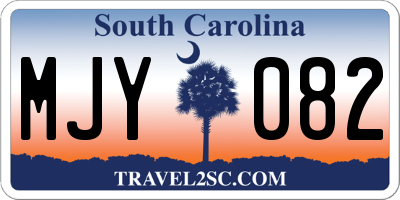 SC license plate MJY082