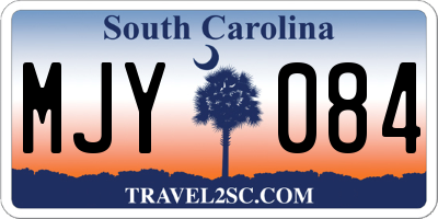 SC license plate MJY084