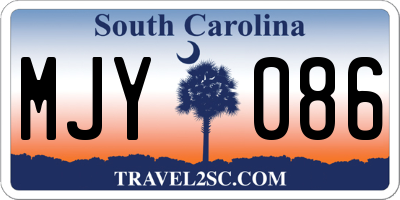 SC license plate MJY086