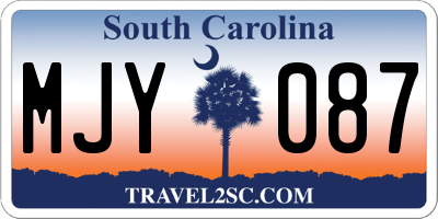 SC license plate MJY087