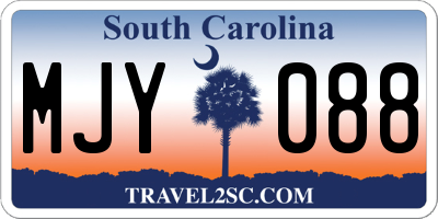SC license plate MJY088