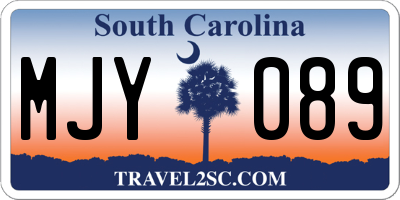 SC license plate MJY089