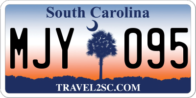 SC license plate MJY095