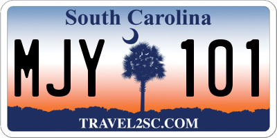 SC license plate MJY101