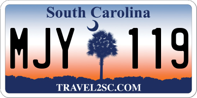 SC license plate MJY119