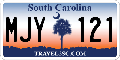 SC license plate MJY121