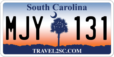SC license plate MJY131