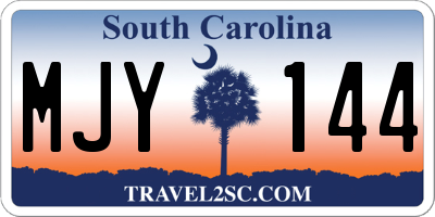 SC license plate MJY144