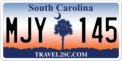 SC license plate MJY145