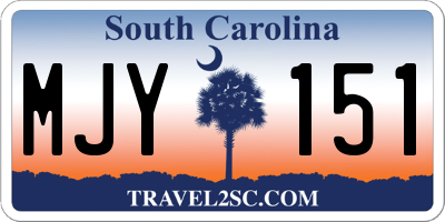 SC license plate MJY151
