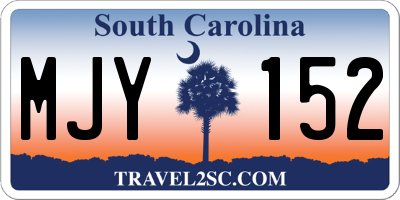 SC license plate MJY152