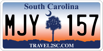 SC license plate MJY157