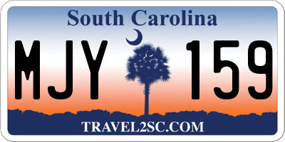 SC license plate MJY159
