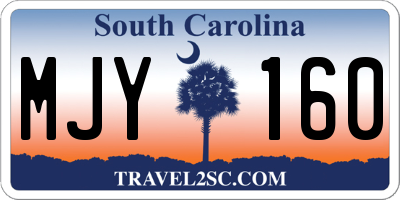 SC license plate MJY160