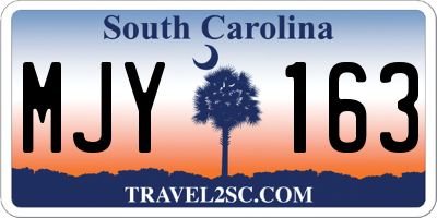 SC license plate MJY163