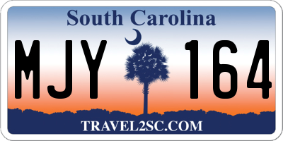 SC license plate MJY164