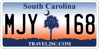 SC license plate MJY168