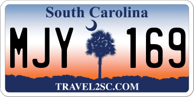SC license plate MJY169