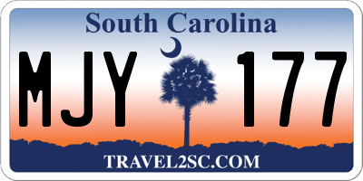 SC license plate MJY177