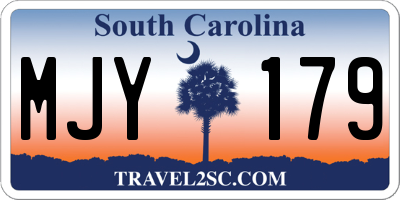 SC license plate MJY179