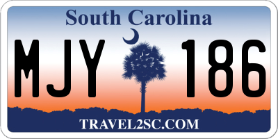 SC license plate MJY186
