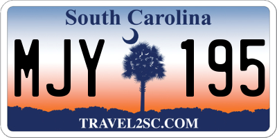 SC license plate MJY195