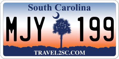 SC license plate MJY199