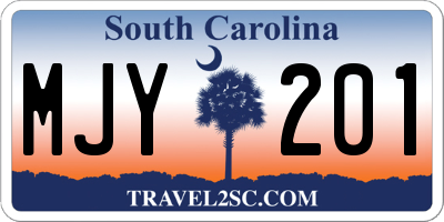 SC license plate MJY201