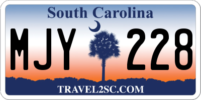 SC license plate MJY228