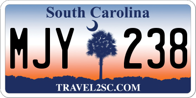 SC license plate MJY238