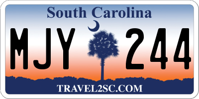 SC license plate MJY244