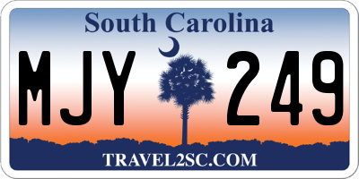 SC license plate MJY249