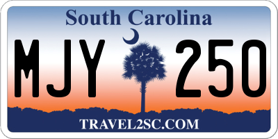 SC license plate MJY250