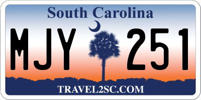 SC license plate MJY251