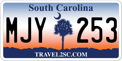SC license plate MJY253