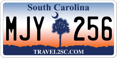 SC license plate MJY256