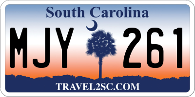 SC license plate MJY261